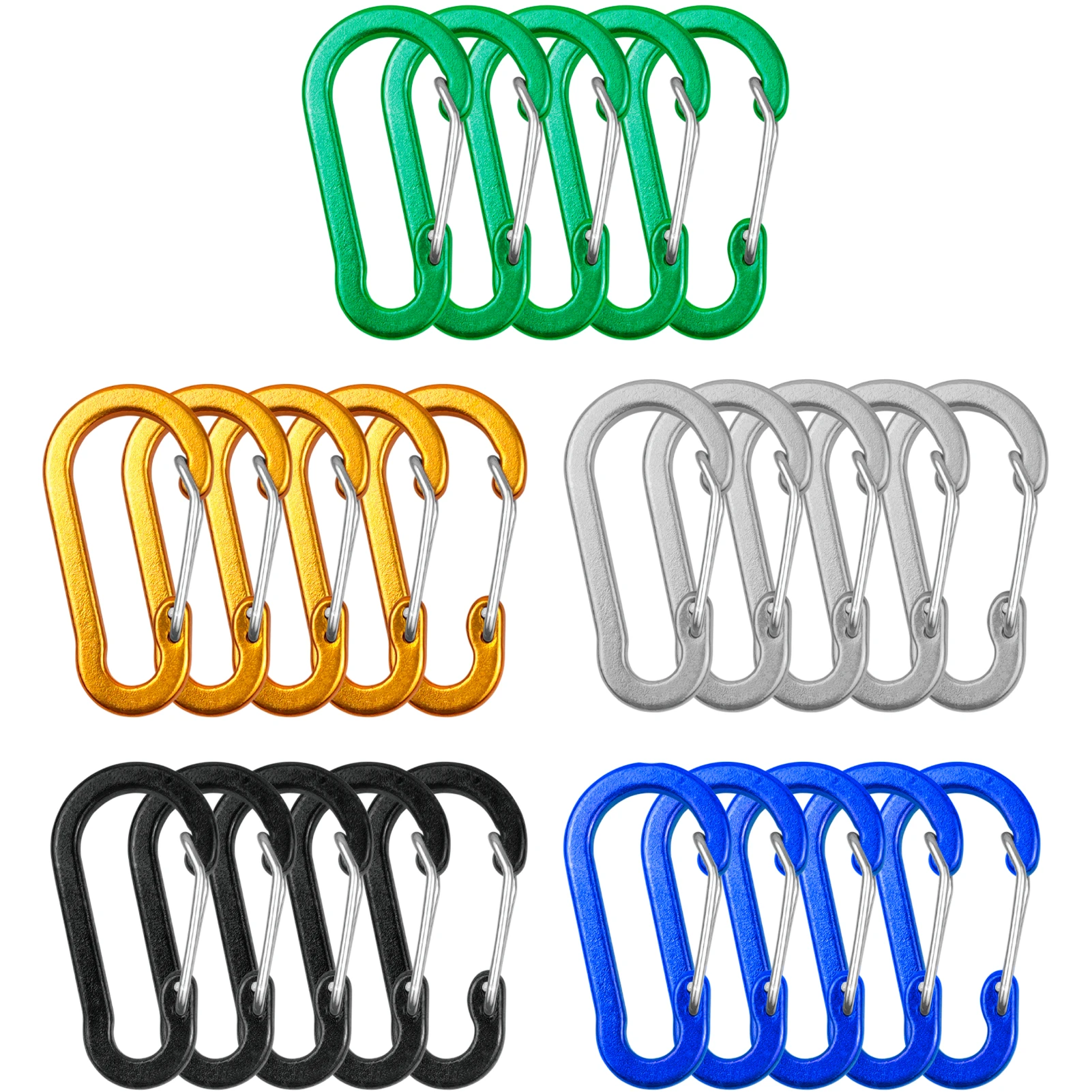 Keychain Multi Tool - 5/10/12 Buah Klip Karabiner Mini Paduan