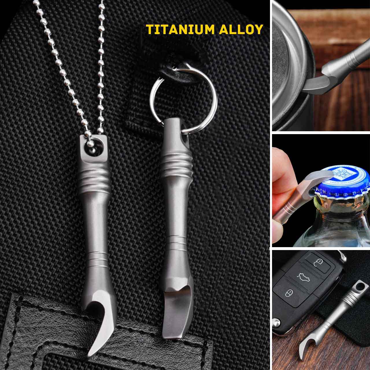 Keychain Multi Tool - TC4 Titanium Alloy Crowbar Mini Gantungan