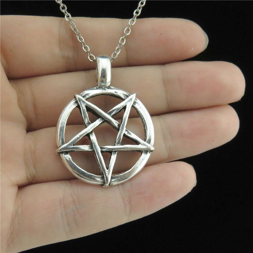 Men'S Accessories Best - Kalung Pentagram warna perak antik Fashion