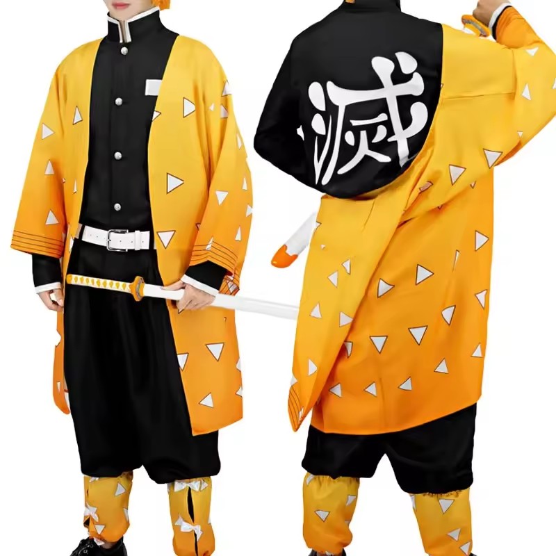 Men'S Kimono Accessories - Kostum Cosplay Anime Agatsuma Zenitsu, wig,