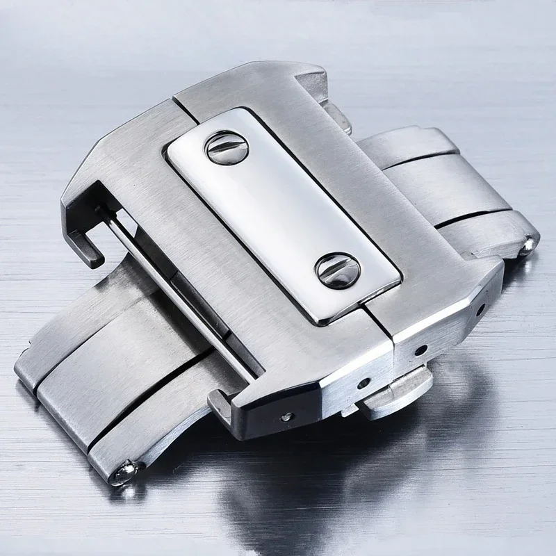 Men'S Accessories Cartier - Gesper Kupu-kupu Tekan Ganda Baja Tahan