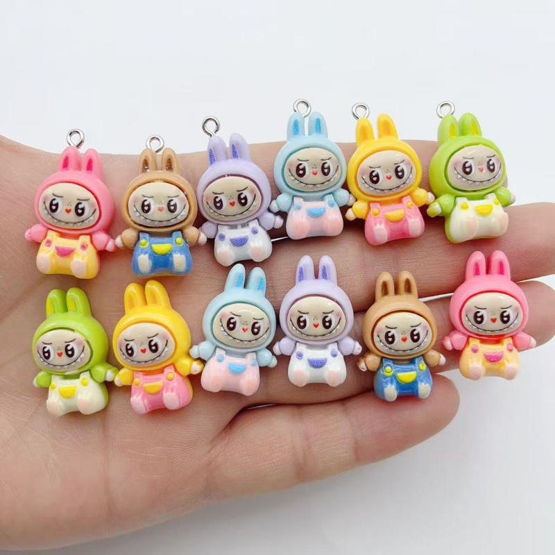 Men Keychain Accessories - 10Pcs Gantungan Resin Rumah Stroberi Kelinci