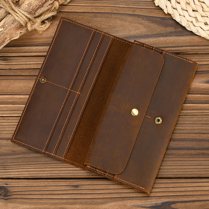 Coin Holder Men - Dompet Panjang Kulit Crazy Horse Pria,