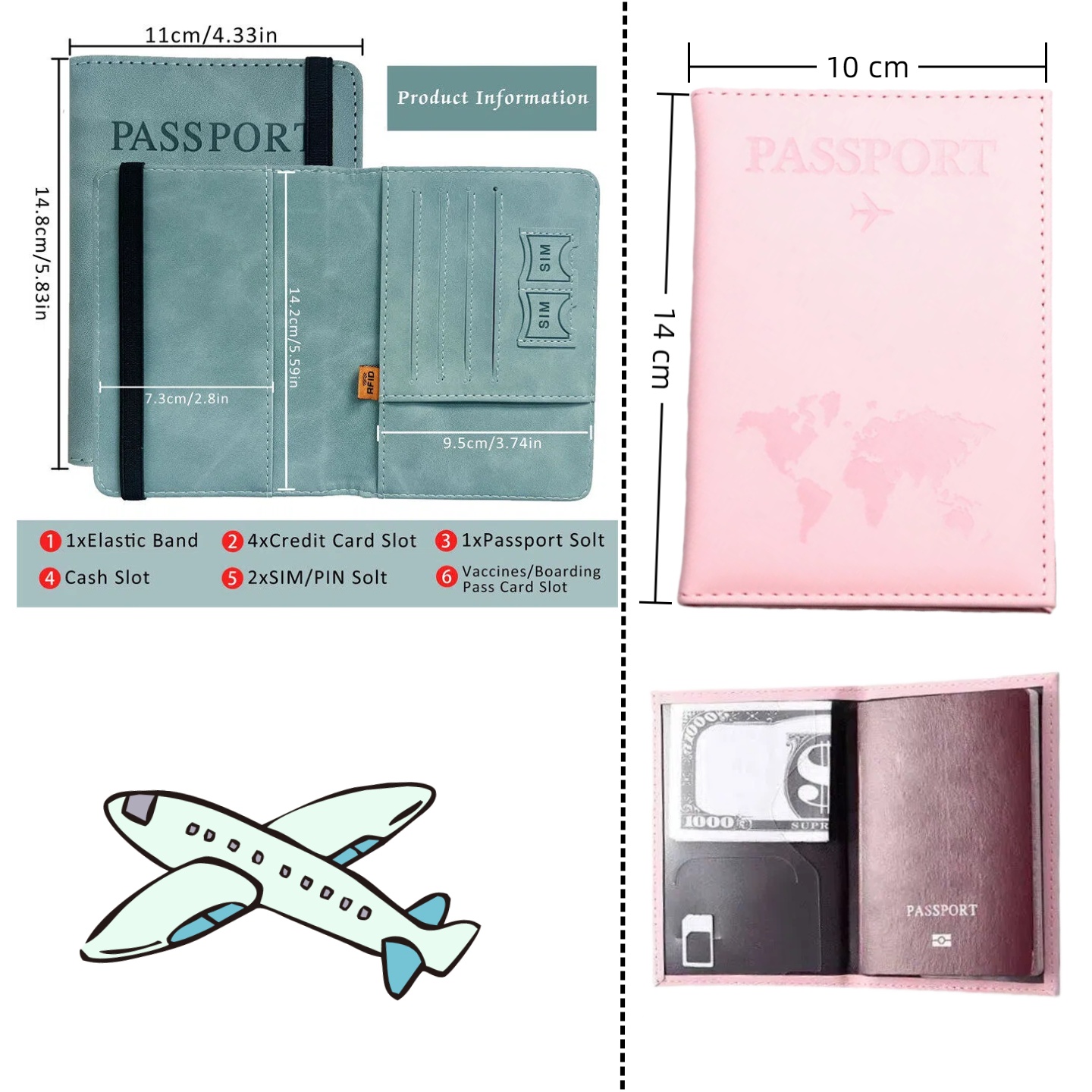 Men'S Accessories Case - Sampul Paspor RFID Vintage untuk Wanita