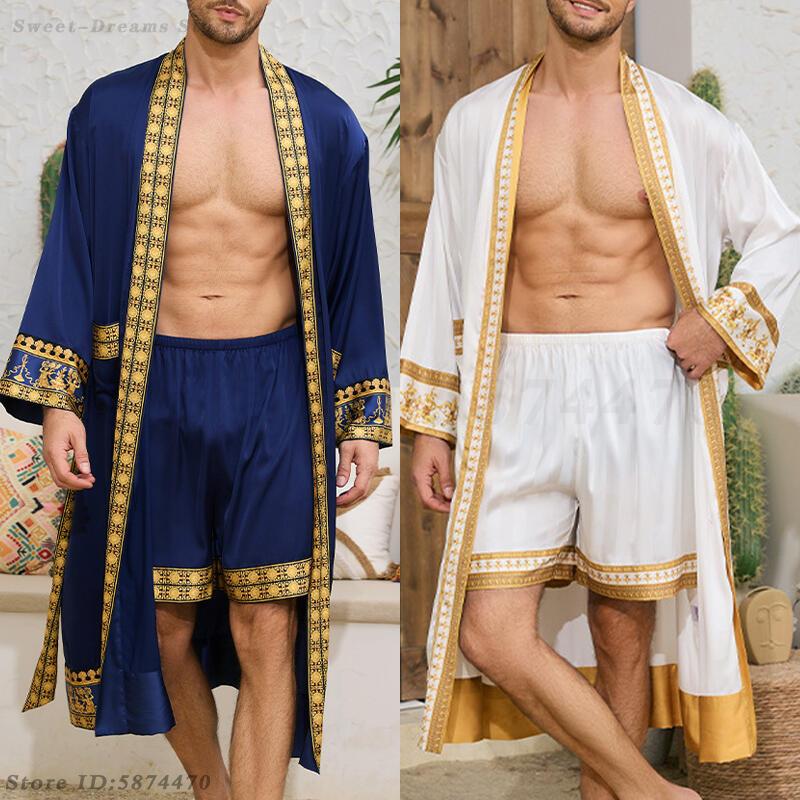Men'S Kimono Accessories - Set Piyama Jubah Panjang Pria Jubah