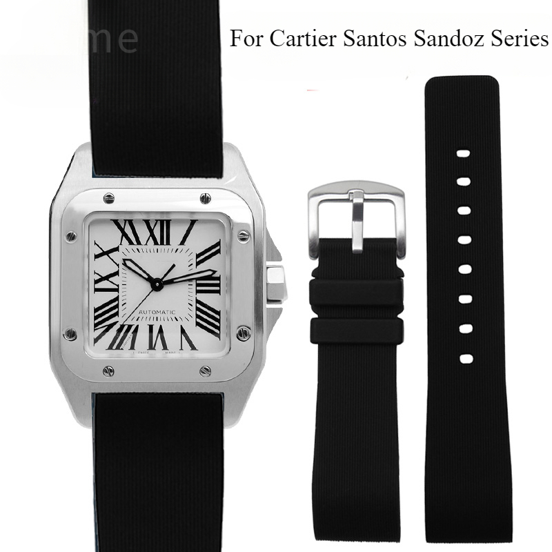 Men'S Accessories Cartier - Tali Jam Tangan Silikon Hitam Biru