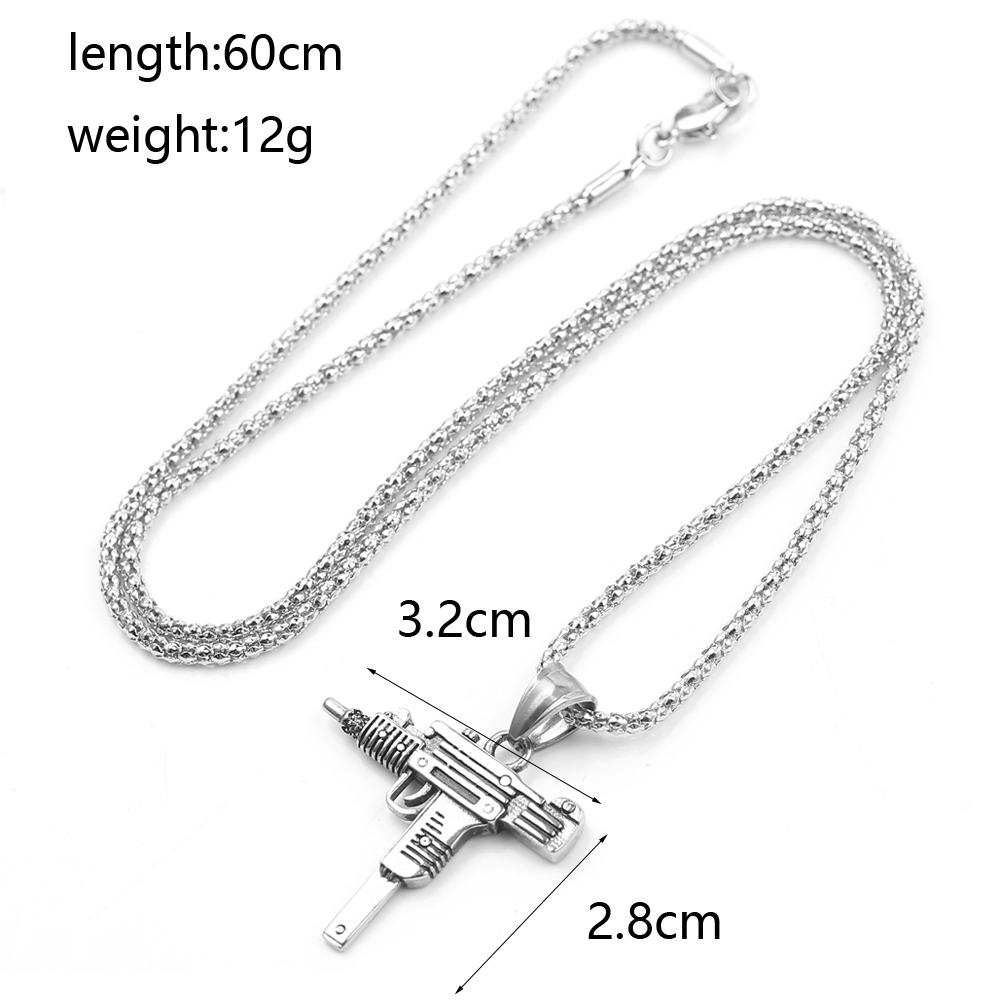 Kalung Liontin Senapan Mesin U - Men'S Accessories Fashion ulasan dan harga