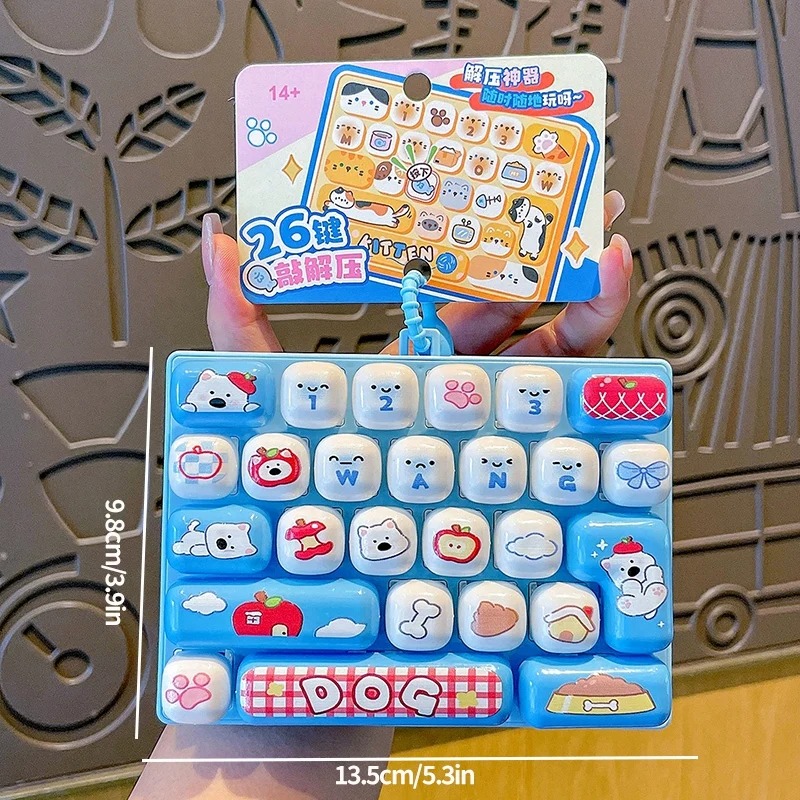 26-Grid Anti-Stress Keyboard K - Men Keychain Accessories ulasan dan harga