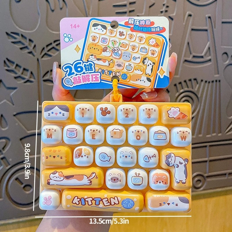 26-Grid Anti-Stress Keyboard K - Men Keychain Accessories ulasan dan harga