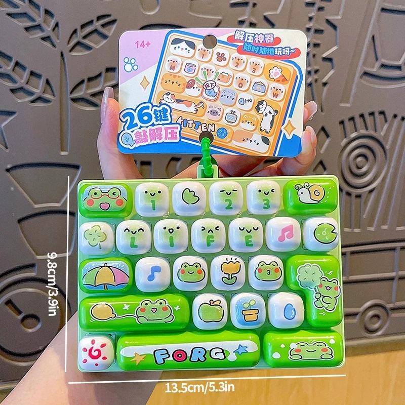 26-Grid Anti-Stress Keyboard K - Men Keychain Accessories ulasan dan harga