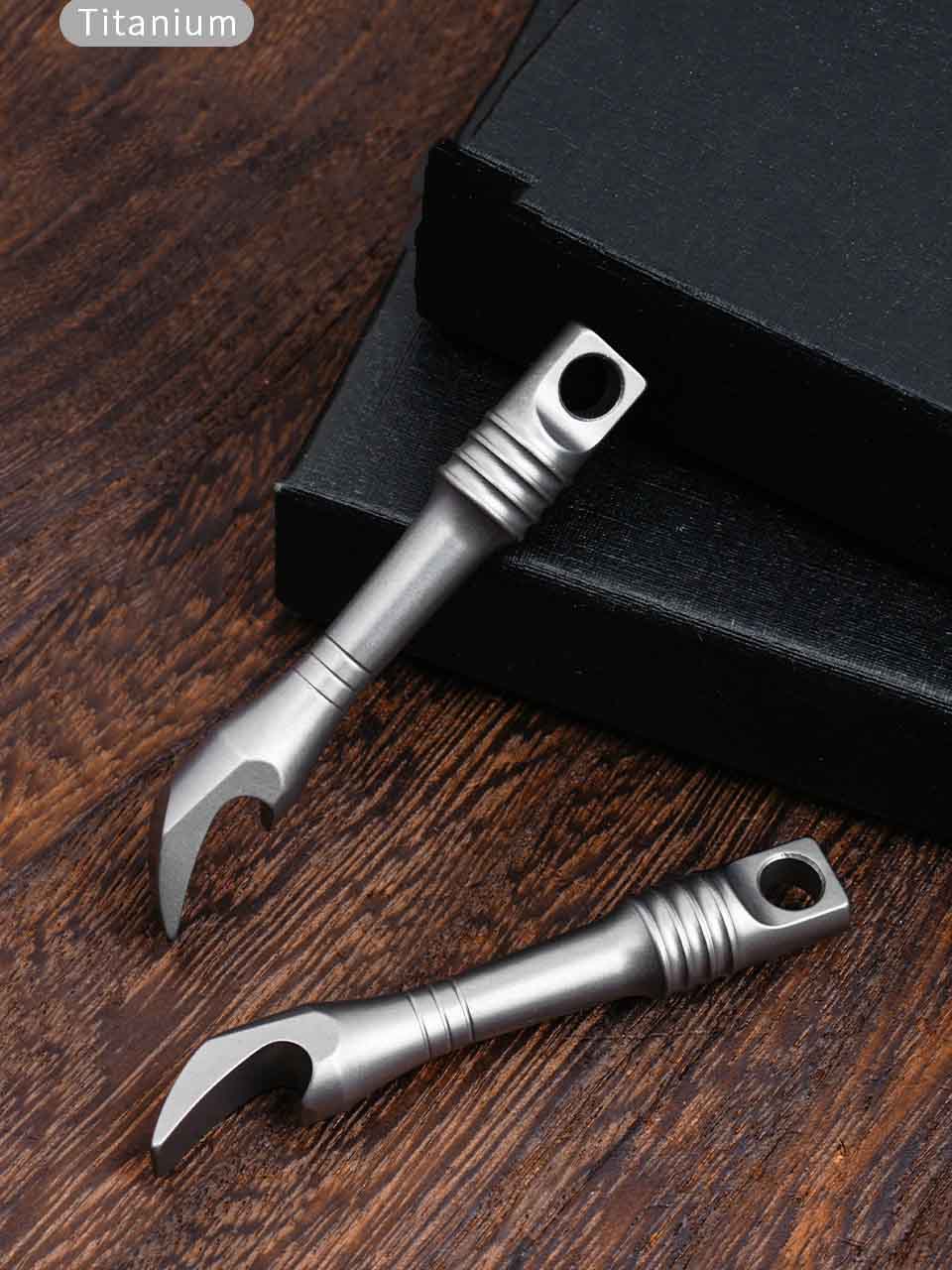 TC4 Titanium Alloy Crowbar Min - Keychain Multi Tool ulasan dan harga