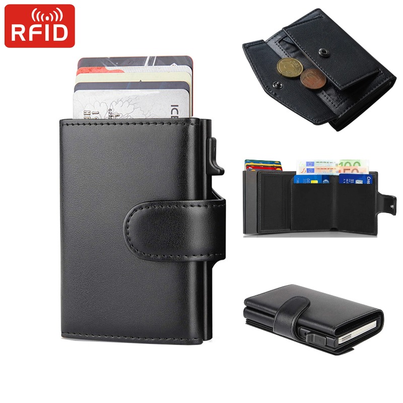 Dompet Kartu Bisnis Logam Anti - Coin Holder Men ulasan dan harga