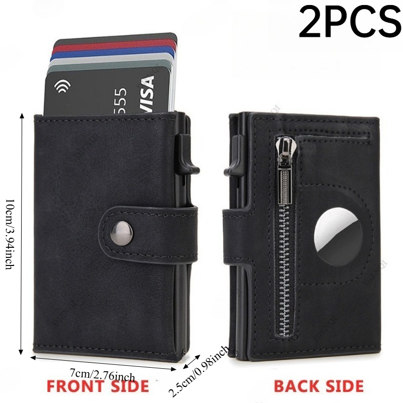 2PCS Dompet Vintage PU Anti RF - Coin Holder Men ulasan dan harga