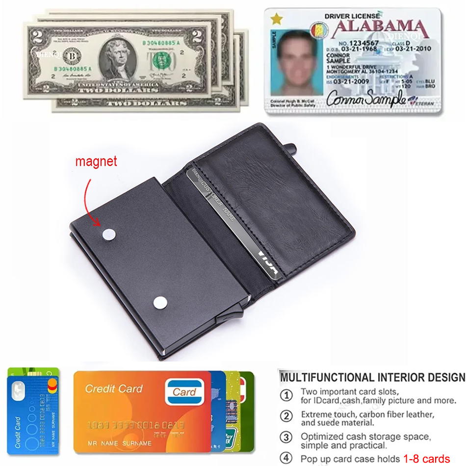 Dompet Kartu RFID Blocking, Te - Coin Holder Men ulasan dan harga