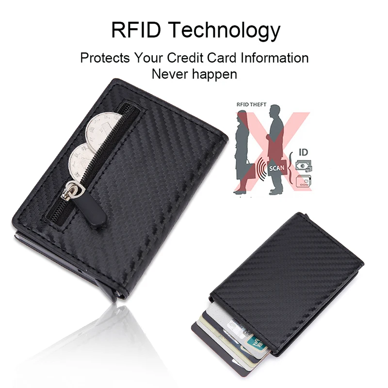 Dompet Kartu RFID Blocking, Te - Coin Holder Men ulasan dan harga