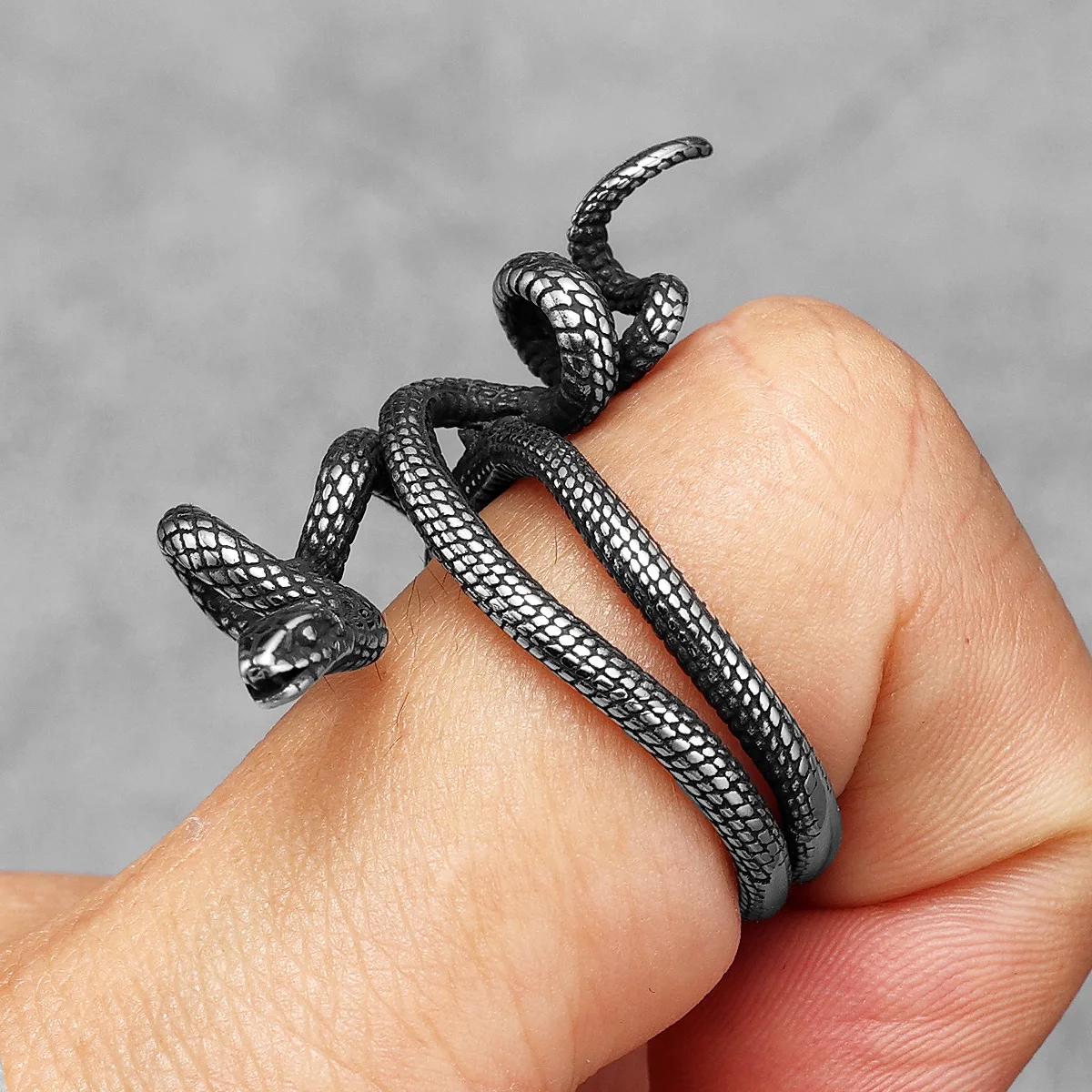 Cincin ular beracun 316L baja  - Men'S Accessories Best ulasan dan harga