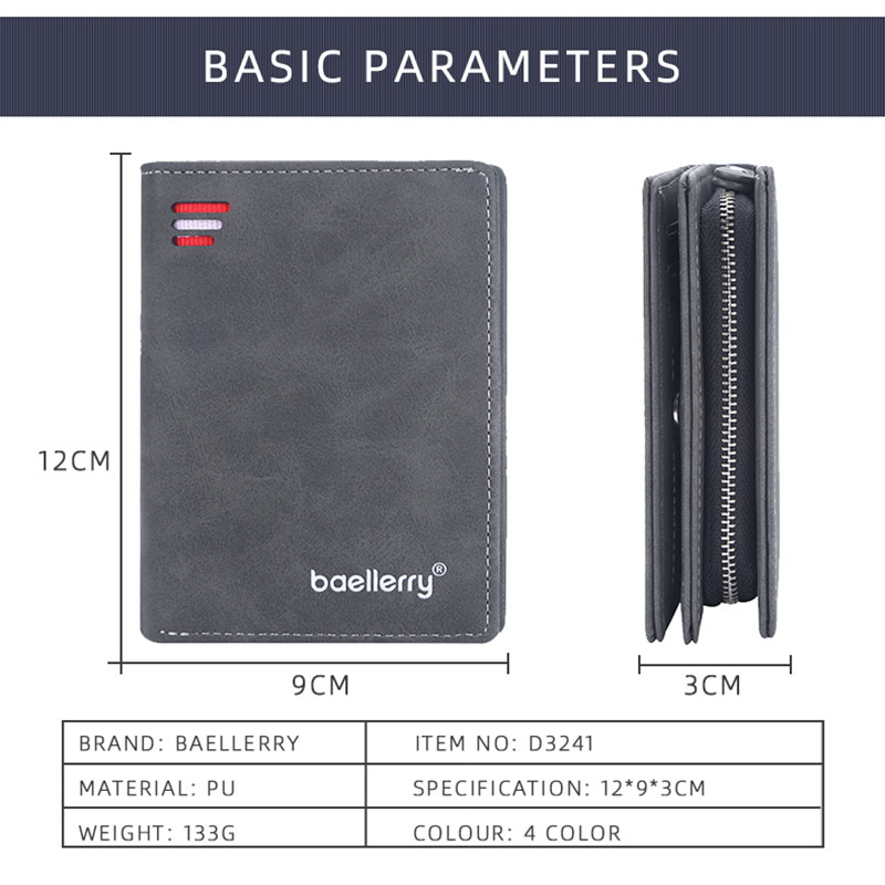 Baellerry Dompet Pria Pendek B - Coin Holder Men ulasan dan harga