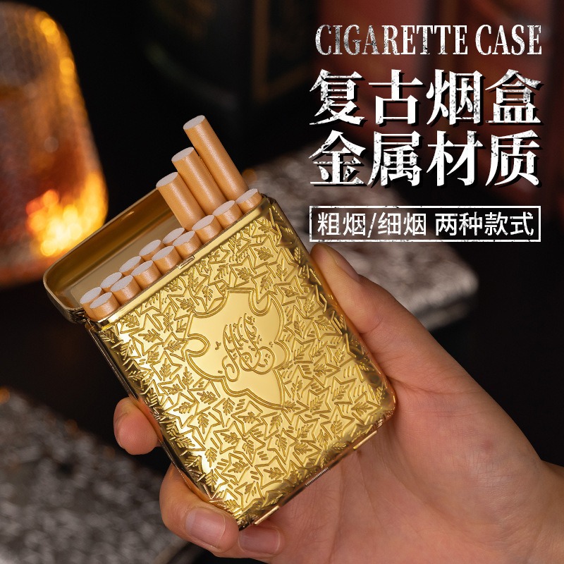 Kotak Rokok Logam Ukiran Retro - Men'S Accessories ulasan dan harga