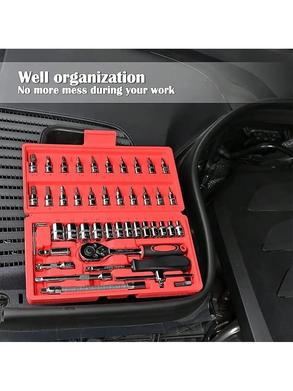 Set Kunci Pas Ratchet 46 Buah  - Men'S Accessories Drawer Organizer ulasan dan harga