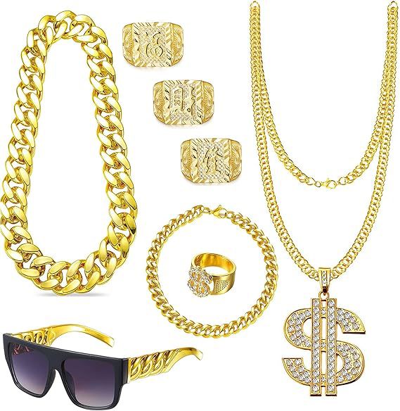 Set Aksesoris Kostum Hip Hop E - Men'S Accessories In The 80S ulasan dan harga