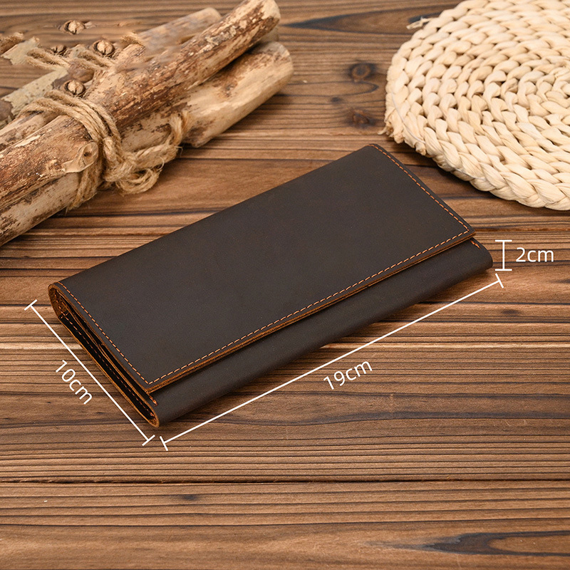 Dompet Panjang Kulit Crazy Hor - Coin Holder Men ulasan dan harga