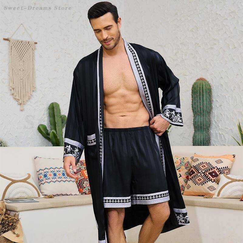 Set Piyama Jubah Panjang Pria  - Men'S Kimono Accessories ulasan dan harga