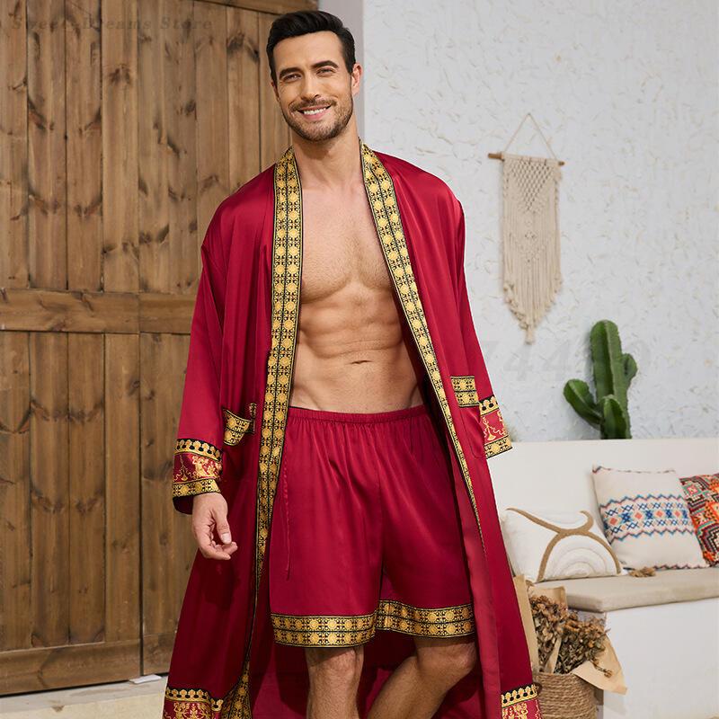 Set Piyama Jubah Panjang Pria  - Men'S Kimono Accessories ulasan dan harga